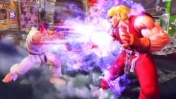 A martial artist throws a ball of concentrated spiritual energy at his opponent, who is also his best friend